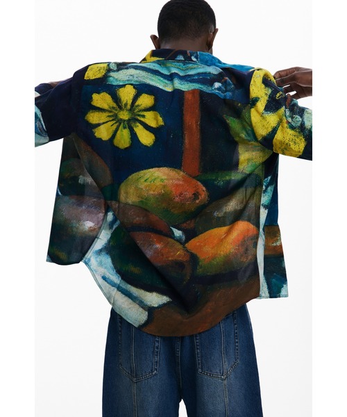 Desigual（デシグアル）の「ボタニカルフォト風プリントシャツ（シャツ/ブラウス・メンズ・ブルー・S/M/L/XL/XXL）」の3枚目の写真