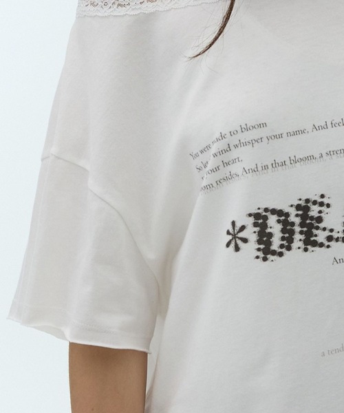 DEARSTALKER（ディアストーカー）の「DEARSTALKER／DEARオフショルダーＴ（Tシャツ/カットソー・レディース・チャコール/ホワイト・FREE）」の17枚目の写真