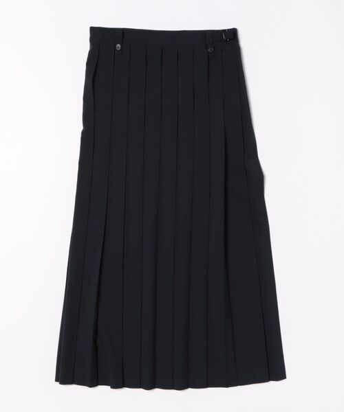 BRITISH MADE(ブリティッシュメイド)の「ボタンループプリーツスカート(スカート・レディース・ネイビー/グレー・38)」の11枚目の写真