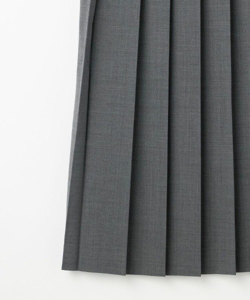 BRITISH MADE(ブリティッシュメイド)の「ボタンループプリーツスカート(スカート・レディース・ネイビー/グレー・38)」の10枚目の写真