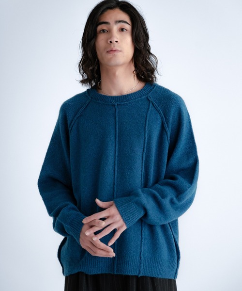Smooth switching crew neck knit / スムーススイッチングクルーネック