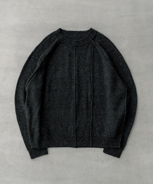 SINSS（シンス）の「Smooth switching crew neck knit / スムーススイッチングクルーネックニット（ニット/セーター・メンズ・ブルー/チャコール・SMALL/X-SMALL/LARGE/MEDIUM）」の18枚目の写真