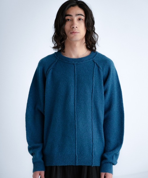 セール】Smooth switching crew neck knit / スムーススイッチング