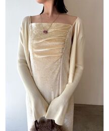 LAGUNAMOON | ニットカーデセットメッシュベロアキャミワンピース(ワンピース)