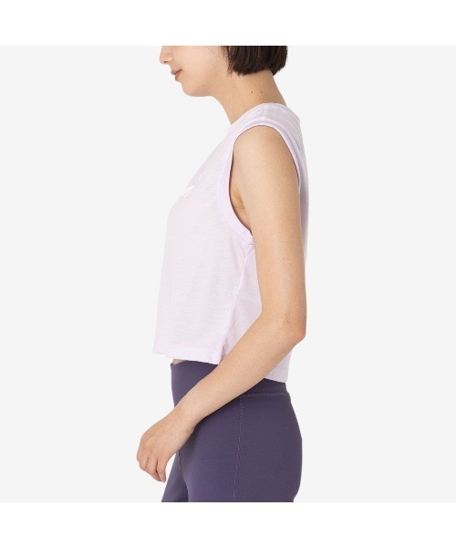 Reebok（リーボック）の「ロゴ トレーニング タンクトップ / MONICA TRAIN CORE BOXY TANK（タンクトップ・レディース・ブラック/パープル・MEDIUM/SMALL）」の8枚目の写真