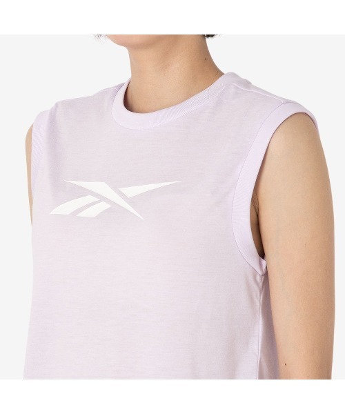 Reebok（リーボック）の「ロゴ トレーニング タンクトップ / MONICA TRAIN CORE BOXY TANK（タンクトップ・レディース・ブラック/パープル・MEDIUM/SMALL）」の10枚目の写真