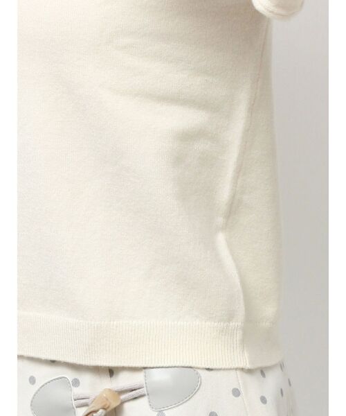 merry jenny(メリージェニー)の「terrier button knit cardigan(カーディガン/ボレロ・レディース・ブラック/アイボリー/レッド・FREE)」の9枚目の写真