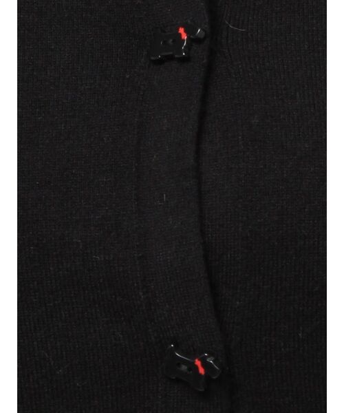 merry jenny(メリージェニー)の「terrier button knit cardigan(カーディガン/ボレロ・レディース・ブラック/アイボリー/レッド・FREE)」の12枚目の写真