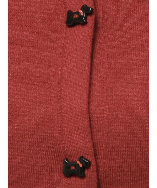 merry jenny(メリージェニー)の「terrier button knit cardigan(カーディガン/ボレロ・レディース・ブラック/アイボリー/レッド・FREE)」の13枚目の写真