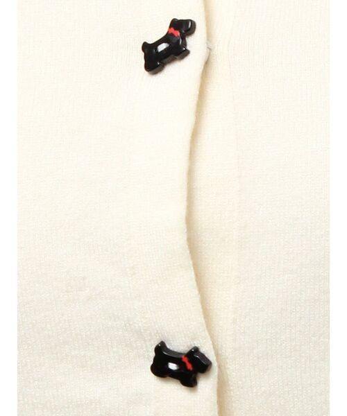 merry jenny(メリージェニー)の「terrier button knit cardigan(カーディガン/ボレロ・レディース・ブラック/アイボリー/レッド・FREE)」の14枚目の写真