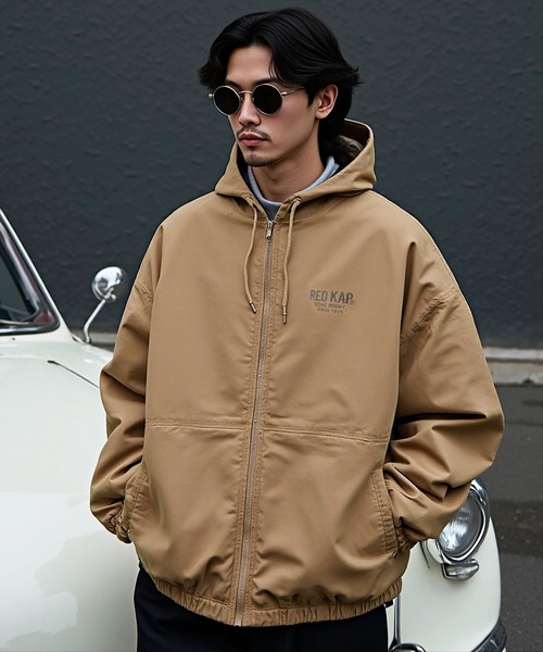 RED KAP(レッドキャップ)の「REDKAP/レッドキャップ ダックフーデットジャケット アメカジ アウター 中綿 ワークジャケット(ブルゾン・メンズ・ブラック/カーキ/ベージュ・L/M/XL)」の8枚目の写真