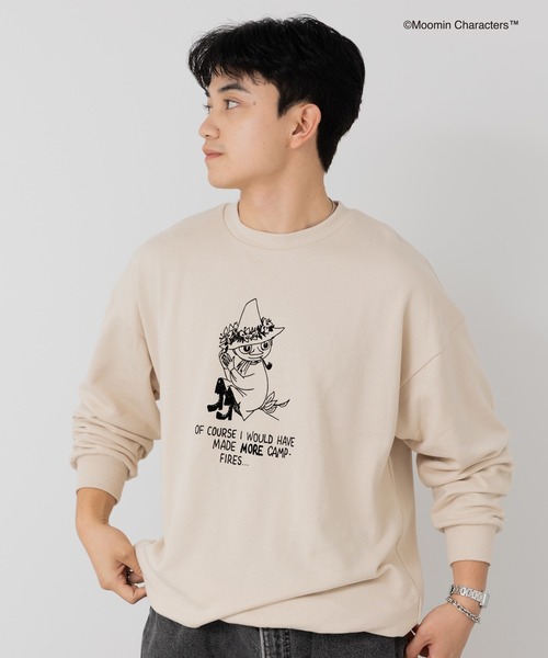 MOOMIN(ムーミン)の「〈ムーミン〉プリント 裏毛トレーナー(スウェット・レディース・ホワイト/オートミール/クリーム・LARGE/MEDIUM)」の2枚目の写真