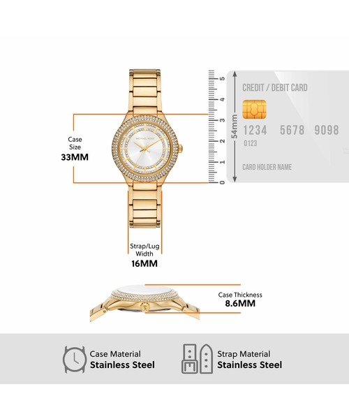 MICHAEL KORS(マイケルコース)の「マイケル・コース 腕時計 レディース アナログ ステンレス MK4941(アナログ腕時計・レディース・ゴールド・FREE)」の5枚目の写真