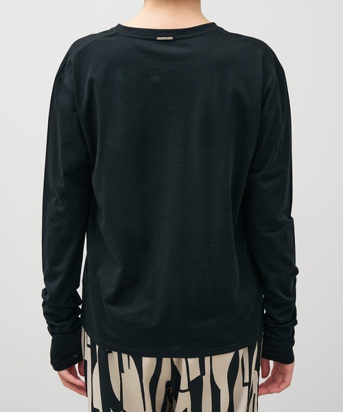 MICA&DEAL（マイカ＆ディール）の「シアーロングTシャツ（Tシャツ/カットソー・レディース・ライトグレー/オフホワイト/ブラック/オレンジ・FREE）」の16枚目の写真