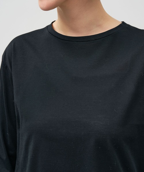 MICA&DEAL（マイカ＆ディール）の「シアーロングTシャツ（Tシャツ/カットソー・レディース・ライトグレー/オフホワイト/ブラック/オレンジ・FREE）」の17枚目の写真