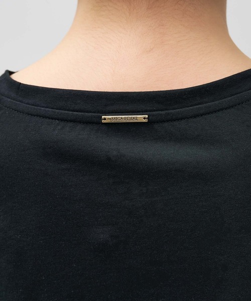 MICA&DEAL（マイカ＆ディール）の「シアーロングTシャツ（Tシャツ/カットソー・レディース・ライトグレー/オフホワイト/ブラック/オレンジ・FREE）」の18枚目の写真