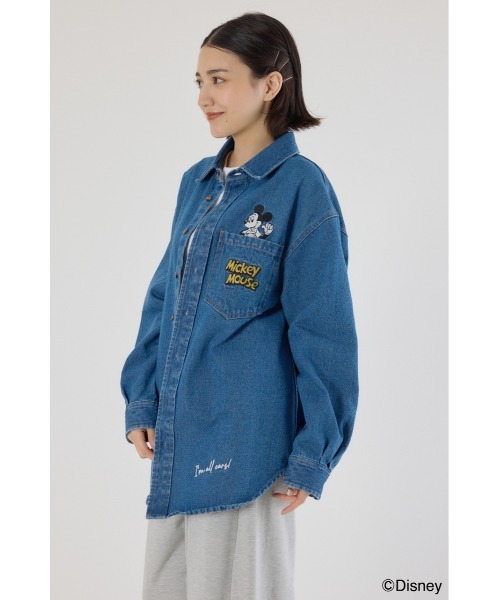 RODEO CROWNS WIDE BOWL（ロデオクラウンズワイドボウル）の「（ミッキー）DENIMシャツ（シャツ/ブラウス・レディース・ダークブラック/ブルー・FREE）」の17枚目の写真