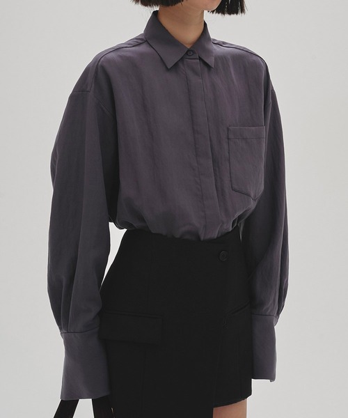 TODAYFUL/トゥデイフル】Sliky Pocket Shirts/シルキーポケット