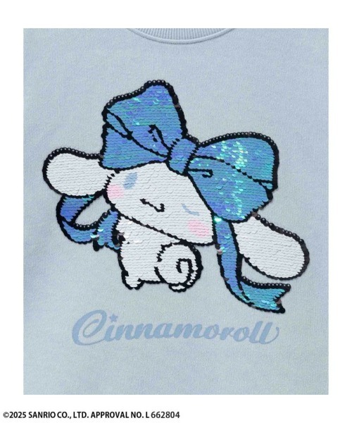 sanrio(サンリオ)の「Sanrio キャラクター スパンコールトレーナー 【キティ シナモロール クロミ】(Tシャツ/カットソー・キッズ・サックスブルー/ラベンダー/オフホワイト・100/110/120/130/140/150/160)」の10枚目の写真
