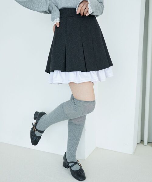 MAJESTIC LEGON(マジェスティックレゴン)の「配色フリルプリーツスカート(スカート・レディース・ブラウン/グレー・MEDIUM)」の18枚目の写真