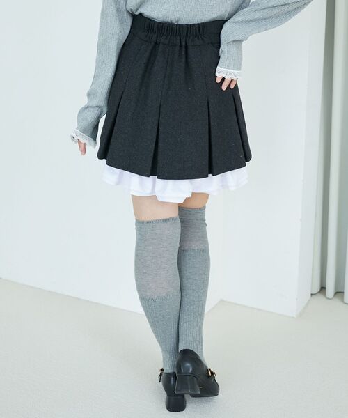MAJESTIC LEGON(マジェスティックレゴン)の「配色フリルプリーツスカート(スカート・レディース・ブラウン/グレー・MEDIUM)」の19枚目の写真