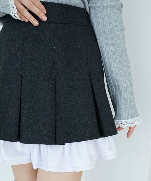 MAJESTIC LEGON(マジェスティックレゴン)の「配色フリルプリーツスカート(スカート・レディース・ブラウン/グレー・MEDIUM)」の20枚目の写真