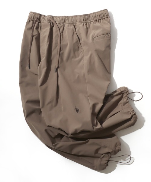 U.S. POLO ASSN.（ユーエスポロアッスン）の「U.S. POLO ASSN./ユーエスポロアッスン 撥水 UVカット ストレッチ ワイド タック バルーンパンツ/イージーパンツ/レディース メンズ（その他パンツ・メンズ・ネイビー/ベージュ/グレー/ブラック・LL/L/M/S）」の7枚目の写真