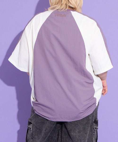 PUNYUS（プニュズ）の「ナンバリングユニフォームナイロンＴ（Tシャツ/カットソー・レディース・ネイビー/パープル/カーキ・3/4）」の7枚目の写真
