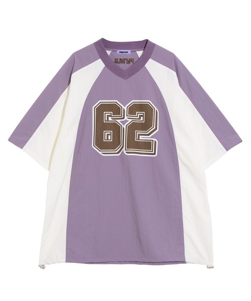 PUNYUS（プニュズ）の「ナンバリングユニフォームナイロンＴ（Tシャツ/カットソー・レディース・ネイビー/パープル/カーキ・3/4）」の13枚目の写真