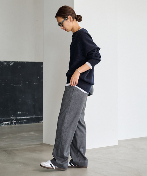 セール】≪手洗い可 / 追加≫ウォッシャブルサキソニーイージーパンツ