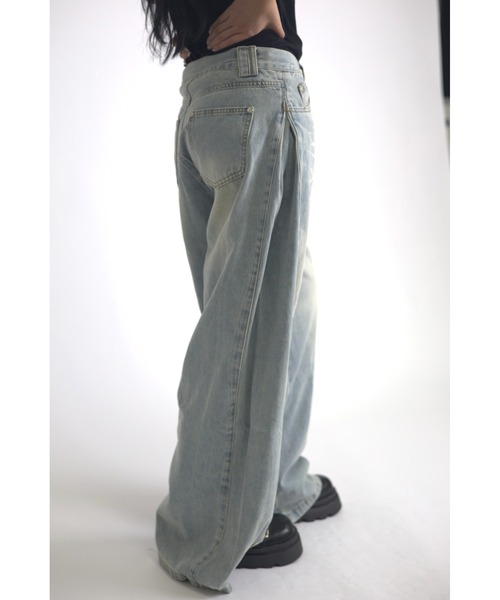 Vini（ヴィニ）の「【Vini SELECT】ルーズバルーンデニム（デニムパンツ・レディース・ブルー・ONE SIZE）」の3枚目の写真