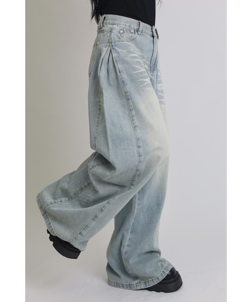 Vini（ヴィニ）の「【Vini SELECT】ルーズバルーンデニム（デニムパンツ・レディース・ブルー・ONE SIZE）」の4枚目の写真