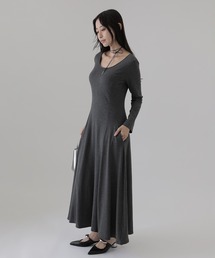 back open cut long dress