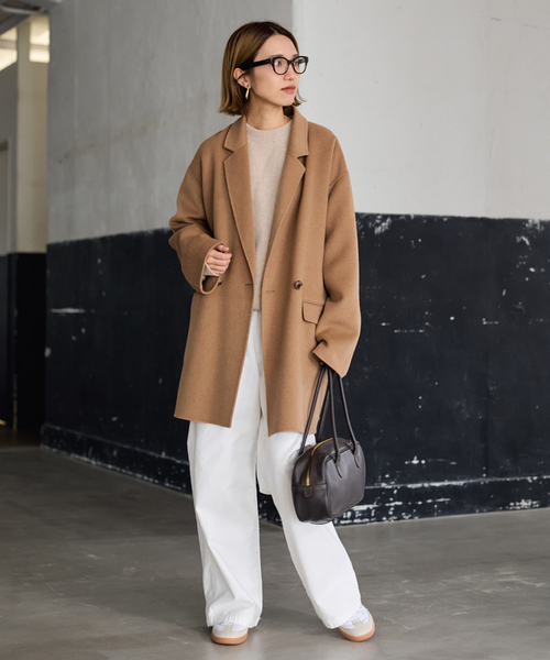 FRAMeWORK（フレームワーク）の「クルーネック ミドルゲージプルオーバー（ニット/セーター・レディース・サックスブルー/ベージュ/チャコールグレー・FREE）」の13枚目の写真