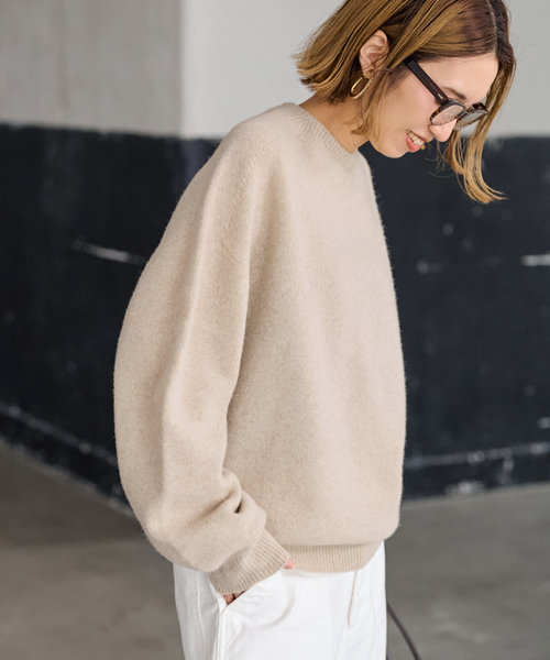 FRAMeWORK（フレームワーク）の「クルーネック ミドルゲージプルオーバー（ニット/セーター・レディース・サックスブルー/ベージュ/チャコールグレー・FREE）」の15枚目の写真