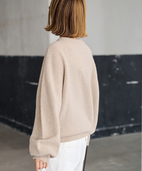 FRAMeWORK（フレームワーク）の「クルーネック ミドルゲージプルオーバー（ニット/セーター・レディース・サックスブルー/ベージュ/チャコールグレー・FREE）」の16枚目の写真