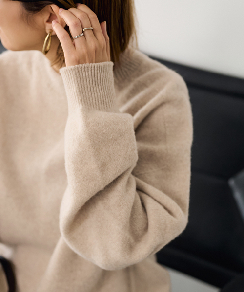 FRAMeWORK（フレームワーク）の「クルーネック ミドルゲージプルオーバー（ニット/セーター・レディース・サックスブルー/ベージュ/チャコールグレー・FREE）」の18枚目の写真