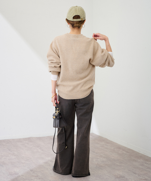 TFW49 ベージュ クルーネック プルオーバー スパークリング クルーネックプルオーバー（Tシャツ/カットソー