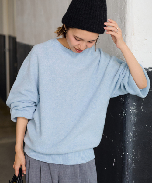 クルーネック ミドルゲージプルオーバー（ニット/セーター