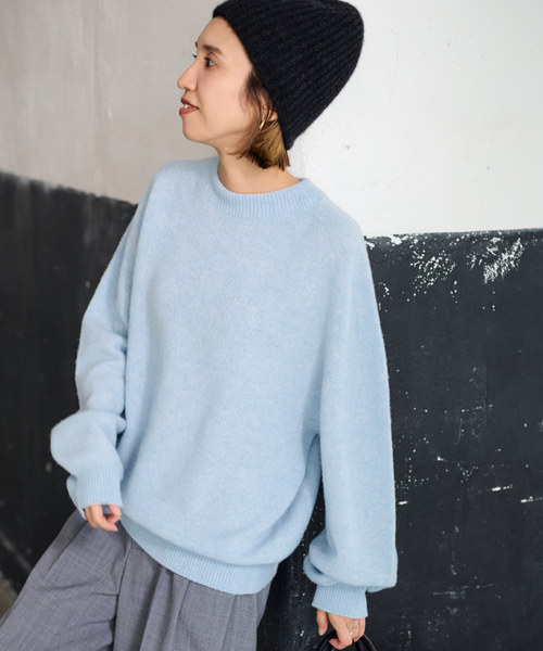 クルーネック ミドルゲージプルオーバー（ニット/セーター