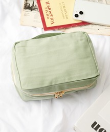 SETUP7（セットアップセブン）の「【SETUP7】キャンバススクエアファスナーポーチ（M） TP-0010 TRW（ポーチ）」