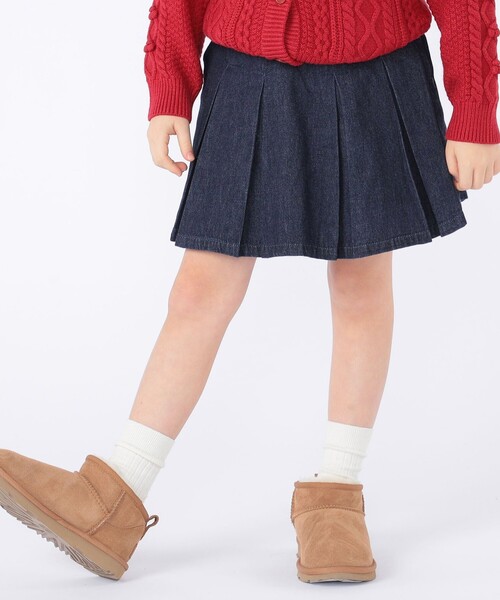 SHIPS(シップス)の「SHIPS KIDS:100~130cm /デニム プリーツ キュロット(デニムスカート・キッズ・ネイビー・100/110/120/130)」の1枚目の写真