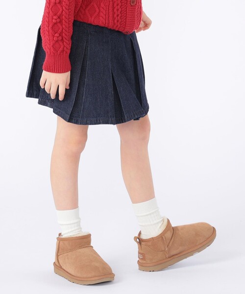 SHIPS(シップス)の「SHIPS KIDS:100~130cm /デニム プリーツ キュロット(デニムスカート・キッズ・ネイビー・100/110/120/130)」の4枚目の写真