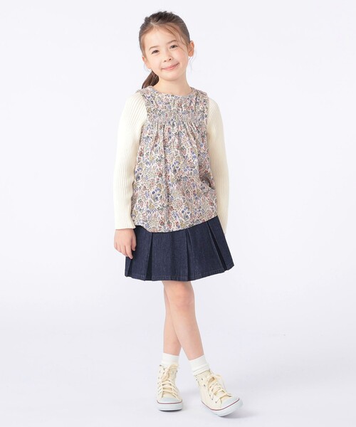 SHIPS(シップス)の「SHIPS KIDS:100~130cm /デニム プリーツ キュロット(デニムスカート・キッズ・ネイビー・100/110/120/130)」の11枚目の写真