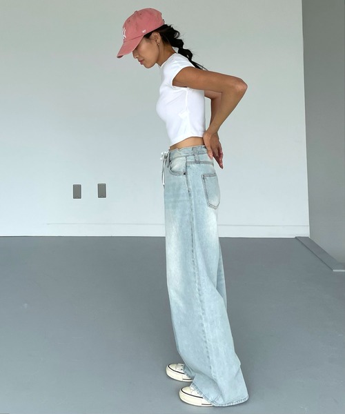 CHERI since1985(シェリ)の「CHワイドストレートデニムパンツ(デニムパンツ・レディース・ブルー・REGULAR/LONG)」の9枚目の写真