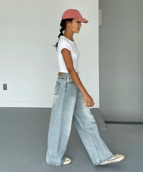 CHERI since1985(シェリ)の「CHワイドストレートデニムパンツ(デニムパンツ・レディース・ブルー・REGULAR/LONG)」の11枚目の写真