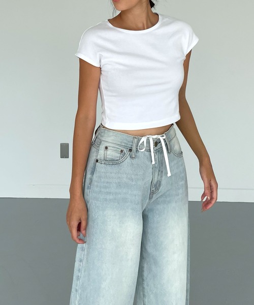 CHERI since1985(シェリ)の「CHワイドストレートデニムパンツ(デニムパンツ・レディース・ブルー・REGULAR/LONG)」の21枚目の写真