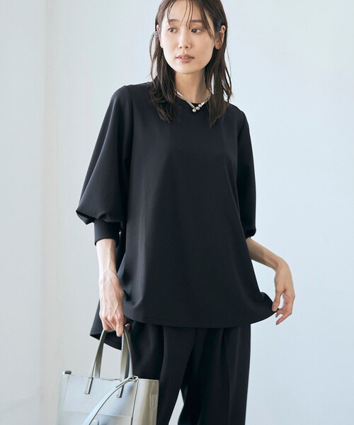 RONEL（ロネル）の「再入荷・新色登場【RONEL】カットジョーゼットボリュームスリーブブラウス（シャツ/ブラウス・レディース・ブラック/オフホワイト/モカ/ライトグレー/ネイビー・S/M）」の17枚目の写真