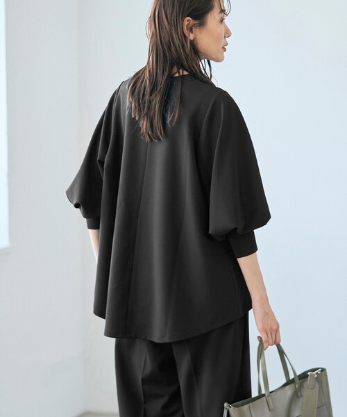 RONEL（ロネル）の「再入荷・新色登場【RONEL】カットジョーゼットボリュームスリーブブラウス（シャツ/ブラウス・レディース・ブラック/オフホワイト/モカ/ライトグレー/ネイビー・S/M）」の18枚目の写真