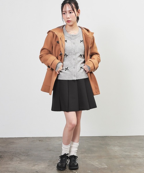 Honeys(ハニーズ)の「リボン付カーディガン(カーディガン/ボレロ・レディース・杢グレー/ブラック/アイボリー/ピンク系1・S/M/L)」の15枚目の写真